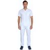 Mama's Divisa Infermiere e OSS Completo Sanitario Bianco con Dettagli Blu - No Stiro - Casacca 3 Tasche e Pantalone con Tasca Laterale - Su Misura e Personalizzabile