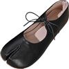 Dasongff Ballerine a punta rotonda spaccato flangia con fibbia piatta Mary Janes Mocassini Tabi Shoes Split Toe Scarpe piatte Tabi per le donne per il viaggio e l'uso quotidiano a buon mercato, Nero , 37 EU