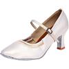 Dasongff Scarpe da Danza Latina Salsa Bachata per le Donne 7cm Tacco Alto Sala Da Ballo Tango Nozze Prestazioni Scarpe Da Ballo, bianco, 39 EU