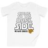 Capzy Come TO The Dark Side We Have Cookies!!! Bianca Bambini Ragazzi Ragazze Maglietta Unisex Dimensioni M White Kid's Boys Girls Tee Size M