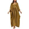 L-Peach Loungewear Boho Caftano di Cotone da Donna Kimono Oversize per Casa Maxi Abito da Spiaggia Copricostume