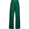 Caziffer Pantaloni con Paillettes da Donna a Vita Alta Glitterati Bling Pantaloni Discoteca Scintillii Larghi a Gamba Dritta Clubwear Streetwear (Verde, S)