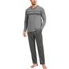 Nieery Pigiama da Uomo Invernale Cotone Maniche Lunghe V Pigiamas Casual Leggero S-XXL