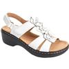 Dasongff Sandali ortopedici da donna estivi comodi con zeppa a punta aperta, sandali da spiaggia casual alla moda da donna traspiranti spessi, bianco, 43 EU