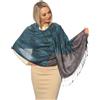 PashminaShine - Sciarpa Morbida Come Kashmir, Seta Leggera per Estate, Uomo e Donne, Scialli Pashmina, Regali, Brezza Indiana, XL