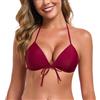 RELLECIGA Costume Donna Top a Triangolo Push up Morbido con Laccetti