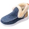 Dasongff Stivali Da Neve Mocassini Per Le Donne Pantofole Stivali Inverno Caldi Stivaletti Scarpe All'aperto Foderate Di Pelliccia Per Le Donne A Buon Mercato, Blu marino, 39 EU