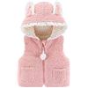 Alunsito Neonata Abbigliamento Senza Maniche Orecchie di Animale Felpa con Cappuccio Canotta Gilet in Pile Cappotto Autunno Inverno Giacca Calda