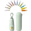 erised's bifrost Mini ombrello da viaggio con manico ad anello, strato di rivestimento in tessuto, anti UPF 50, protezione UV 99,9%, compatto e pieghevole, leggero, piccolo zaino portatile, pioggia, sole, uomo, donna