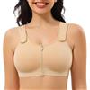 Junlan Reggiseno Post-Operatorio Senza Ferretto, Reggiseno Compressivo Dopo Intervento con Spalline Regolabili, Kabelloser BH in Cotone Traspirante per Mastoplastica, Nahtloser Sport BH
