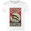 Pinitotee Stop Genocide Palestine Flag Maglietta da Uomo Bianca da Uomo, Regolare