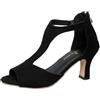 Dasongff Stiletto Donna con Tacco Alto a Aghi Sexy ed Elegante Scollo da Sposa Retro Slip on Confortevole Chiuso a Punta Classica Alta Altezza per cerimonia Ufficio di Nozze, Nero , 44 EU