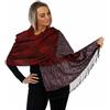 PashminaShine Sciarpa da donna morbida come Kashmir, leggera, autunnale, pashmina, da uomo, invernale e scialli Rosso Fiammato XL