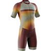 VOXCAUTQ Tuta da Triathlon a Maniche Corte da Uomo,Abbigliamento Ciclismo monopezzo MTB Body Trisuit Cycling Skinsuit,2024 Nuovi Tuta da triathlon da uomo
