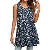 Enmain Magliette Tunica Donna a Maniche Corta Estiva Maglia Lunga Ampia Desigual Casual Blusa Camicia Scollo Tondo Floreale Paisley Elegante S-3XL