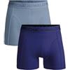 Muchachomalo Uomo Boxer 2-Pack, Tinta Unita, Cotone, Fascia Elastica