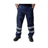 Sconosciuto Pantaloni da lavoro con stile ad alta visibilità, pantaloni cargo ferroviari autostradali Ciao Viz Navy 50W lange
