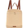 Aisi - Zaino da donna in mini paglia intrecciata, borsa a tracolla casual, zainetto per la spiaggia e le vacanze, 27.5*9.5*35cm/11.8*3.7*13.7inch(L*W*H)