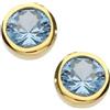 Old English Jewellers Orecchini a lobo in argento 9 kt con topazio blu Londra, pietra portafortuna del mese di dicembre