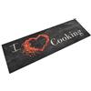 vidaXL Tappeto da Cucina Lavabile Nero Cucinare 60x180 cm Velluto