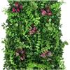 TDCuizent Pannello da parete in erba artificiale, realistico, decorazione per interni, sfondo per matrimoni, in plastica robusta, per recinzioni, bassa pianta finta per piastrelle, 40 x 60 cm