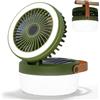 PORFOYO Lampada da campeggio a LED a energia solare con ventilatore, lampada da soffitto con illuminazione, ventilatore da campeggio per tenda, ventilatore da campeggio con luce, ricaricabile tramite