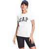 GAP Maglietta Classica da Donna con Logo, Bianco, XL