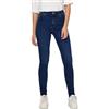 Only Onldruna Hw Skinny Dnm Pimbox, Jeans Donna, Denim Blu Scuro, 26W / 32L