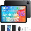 Easerush P10 Android 16 Tablet 10 Pollici in Offerta,48 GB+128 GB/2TB-Nero