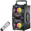 TENMIYA 40W (60W Peak) Altoparlanti Bluetooth portatili con subwoofer Boombox stereo wireless ricco di bassi con luci LED Altoparlanti per feste in casa all'aperto Supporto radio FM Telecomando AUX EQ.