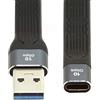 chenyang Cavo corto USB 3.1, da USB 3.0 tipo A maschio a USB 3.1 tipo C femmina, cavo dati piatto sottile FPC, 13 cm, 10 Gbps, per laptop e desktop