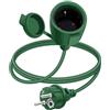 YINGAYOU Prolunga Schuko Corta 16A 250V Prolunga Elettrica Schuko Impermeabile, 2AC IP44, Adatta per Ambienti Interni o Esterni (Verde, 1 m)