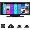 SZKJ 10,26'' Telecamera Auto, 1280P Retrocamera Auto con 4CHs Record, 4G Telecamera Posteriore Auto per 24H Monitor Remoto, WIFI e Navigazione GPS (Car version)