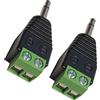 SHANFEILU Adattatore convertitore balun senza saldatura da 3,5 mm TS mono maschio a 2 pin femmina 1/8 di pollice TS Audio Plug AUX per cuffie Balun senza saldatura