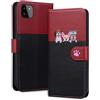 Ailisi Cover Per Samsung Galaxy A22 5G, Cartone Animato Cani Cute Dogs Custodia Protettiva Caso Libro Flip Cover Magnetica in Pelle PU con Portafoglio, Funzione Stand -Rosso/Nero