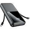 CFIAI Power Bank Carica Rapida, 26800mAh Caricatore Portatile, Nero Opaco | Cavi Integrati USB-C&iOS, Carica 4 Insieme, Display LED, Powerbank 22.5W Compatibile con iPhone 17/16 Android, TSA Approvato