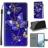 TOMYOU Cover per Samsung Galaxy S23 Plus, farfalla blu | Antiurto Protettiva Portafoglio, Slot per Schede, Magnetica, Custodia in Pelle PU, Libro Flip,Funzione Stand