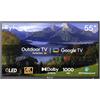 SYLVOX 55 Google TV da Esterno, QLED 4K UHD 1000Nits, IP55 Impermeabile