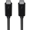 Belkin F2CD085BT2M-BLK Cavo Thunderbolt 3 da 100 W, da USB-C a USB-C, 2 m, Nero