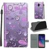 TOMYOU Cover per Samsung Galaxy A6 2018, petalo | Antiurto Protettiva Portafoglio, Slot per Schede, Magnetica, Custodia in Pelle PU, Libro Flip,Funzione Stand
