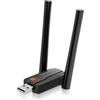 RUIZHI Adattatore Bluetooth 6.0 per PC: Dongle USB Bluetooth con portata di 150 m, bassa latenza, due antenne, Plug & Play per Windows 11/10/8.1, compatibile con mouse, cuffie, tastiera, controller