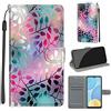 TOMYOU Cover per Oppo A15 / A15s, Bicchiere | Antiurto Protettiva Portafoglio, Slot per Schede, Magnetica, Custodia in Pelle PU, Libro Flip,Funzione Stand