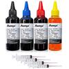 Aomya Kit di ricarica di inchiostro 4x100ml Compatibile per Canon PGI-545 PGI-540 PGI-550 CLI-551 PGI-570 CLI-571 Cartuccia di inchiostro ricaricabile per stampante a getto di inchiostro con 4 siringe