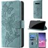 CaseGla Cover per Samsung Galaxy S10 Plus, Verde chiaro | Blocco RFID, Portafoglio Pelle PU, Flip Libro, Porta Carte, Magnetica Libretto, Antiurto Protezione Completa