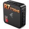 NiPoGi E3B Mini PC AMD Ryzen 5 7430U (6C/12T, fino a 4,3 GHz), 16 GB DDR4 512 GB M.2 SSD Mini Desktop Computer W-11 Pro per scuola/ufficio/casa, triplo display 4K, DP, HDMI, Type-C, WiFi 6, BT 5.2.