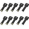 RAOYI 10PCS 8 GB USB Flash Drive metal Key design USB 2.0 Flash Drive in metallo a forma di chiave memory stick nero Black 8G US