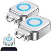 WANWEN Auto Power-Off Fast Charging Adapter, 140W Fast Charging Auto Disconnect Adapter, Smart Auto Stop Charging Adapter, Plug and Play, Prevent Battery Aging, Extend Equipment Lifespan (2pcs)