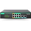 LINOVISION Switch PoE UltraReach 8 Porte, Portata Massima 800m (2600ft), 2 Porte High PoE+, Gestione Cloud Remota, Alimentatore Integrato da 110W per Telecamere IP, PTZ, Access Point, Dispositivi VoIP
