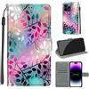 TOMYOU Cover per iPhone 14 Pro Max, Bicchiere | Antiurto Protettiva Portafoglio, Slot per Schede, Magnetica, Custodia in Pelle PU, Libro Flip,Funzione Stand