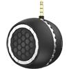 Teron Altoparlante per telefono cellulare con spine da 3,5 mm, sistema audio ad alto volume per smartphone, tablet, laptop, nero
